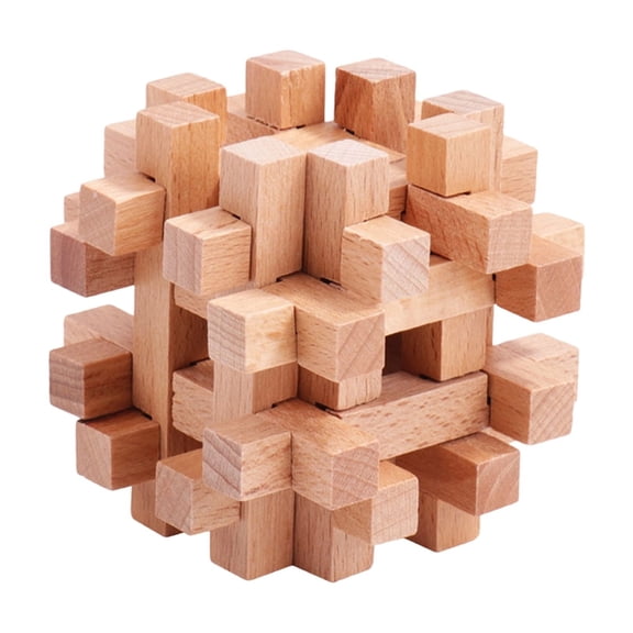 Wooden Brain Teaser Puzzle, Traditional Chinese Kongming Lock & Luban Lock Set With Interlocking Blocks, Educational Toy For S For Brain Exercise, Party Favors, Gift