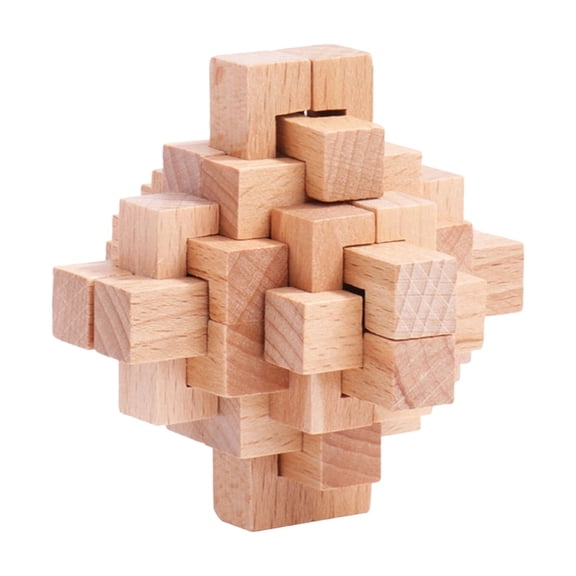 Wooden Brain Teaser Puzzles, IQ Challenge Puzzle Games, Logic Smart Mind Puzzle Box Lock Toy Removing Assembling 3D Small Puzzle Gift Set for Adults Teenagers
