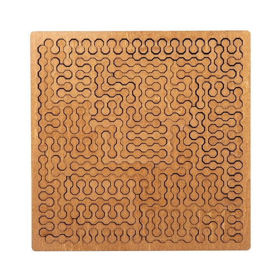Wooden Brain Teaser Puzzles for Adults Difficult Mind Bending Maze Hilbert Curve Laser Cut Framed