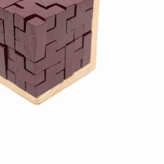 Wooden Brain Teasser Puzzle, Brown