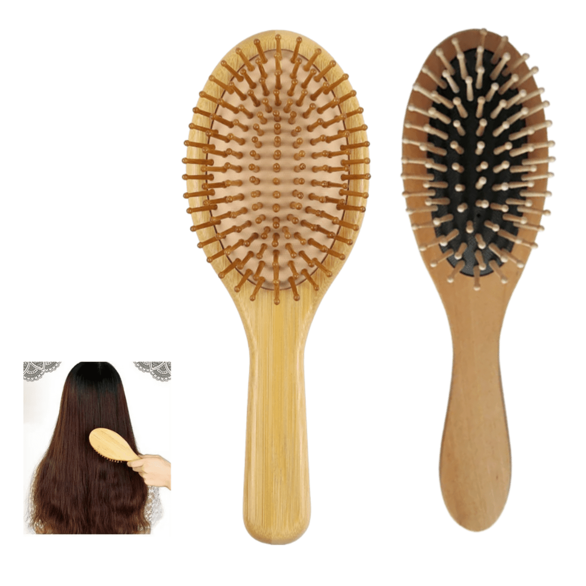 Wooden Bristle Hair Brush is a Wood Brushes with Wooden Bristles can