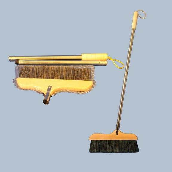 WHAMVOX Anti Static Broom Wooden Soft Bristle for Indoor Cleaning 1Pcs