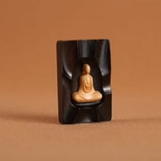 Wooden Buddha Sculpture Feng Shui Figurine Handmade Buddhist Decor Natural Ornament for Home Office Altar or Spiritual Gift
