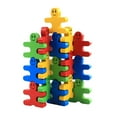 thumbnail image 1 of Wooden Building Blocks for Toddlers for 1-3 Year Old, Cartoon Balance Little People Stacking Blocks, Puzzle Shaped Block Set, Fun Creative Building Blocks Stacking, Christmas Birthday Holiday Gift, 1 of 6