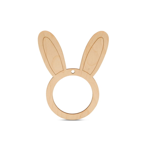 Wooden Bunny Face Frame, 8-Inch, 1/8 Inch Thick, Pack of 3 Easter Crafts for Easter Basket Stuffers/Wooden Ornaments, by Woodpeckers