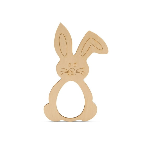 Wooden Bunny Picture Frame, 8-Inch, 1/8 Inch Thick, Pack of 3 Easter Crafts for Basket Stuffers/Wooden Ornaments, by Woodpeckers