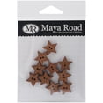 thumbnail image 1 of Wooden Buttons 10/Pkg-Stained Stars .75", 1 of 2