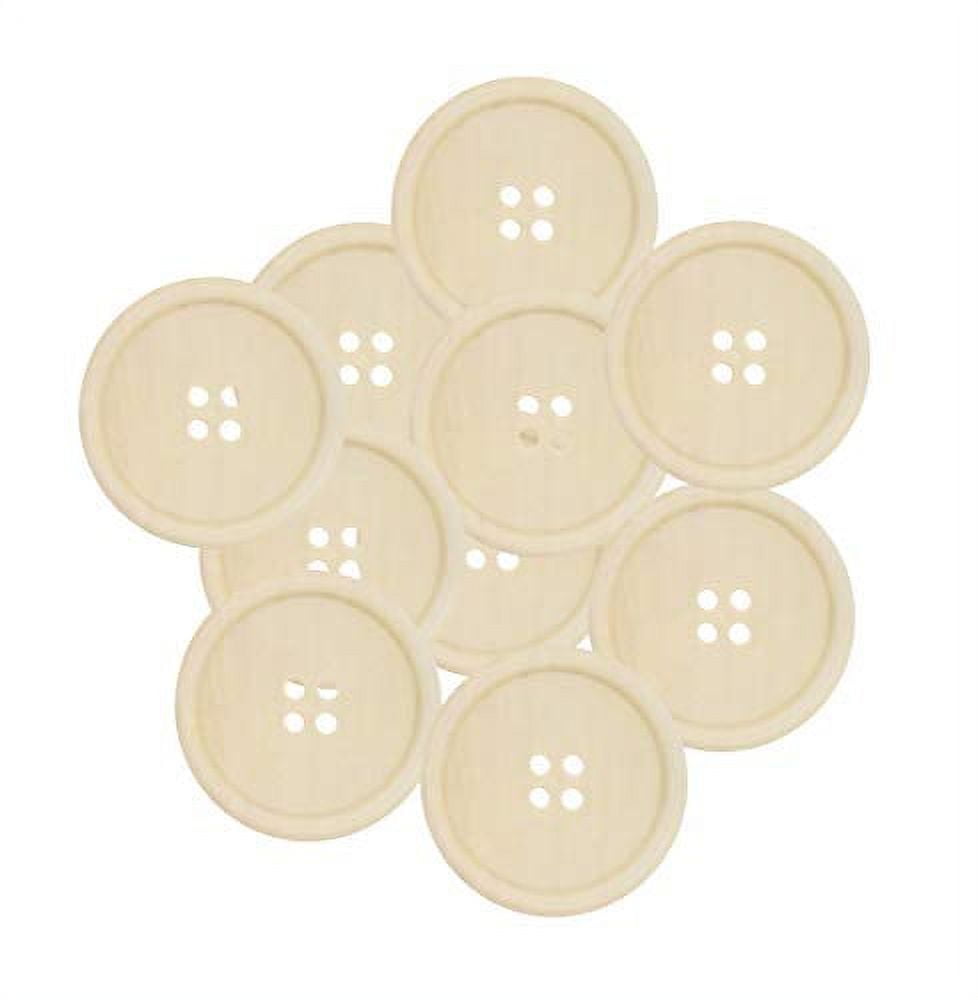 50pcs Large Size Wood Buttons 30mm Round Sewing Button 4 Holes Large  Buttons for Crafts Sewing Large Wooden Buttons for DIY Clothing Bag  Decoration