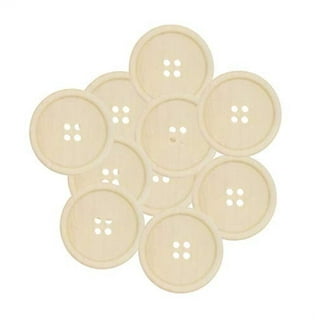 YaHoGa 30pcs 30mm (1 1/5 inch) Wood Buttons Large Natural Wooden Buttons  for Sewing Sweater Crafts Bulk