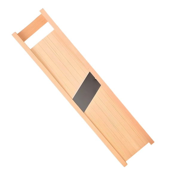 Wooden Cabbage Shredder for Commercial Use, Extended Length Potato Slicer, Beech Hardwood Frame, Safe Food Prep for Potatoes, Cabbage, & More
