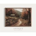 Rustic Fall Thumbnail Wooden Cabin Autumn Woods Wall Art Print With Rustic Fall Landscape ...