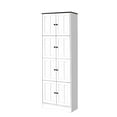 thumbnail image 1 of Wooden Cabinets, Tall Storage Cabinet with 8 Doors and 4 Shelves, Wall Storage Cabinet for Living Room, Kitchen, Office, Bedroom, Bathroom, White, White Living Room Cabinets,Mdf Cabinets With Doors, 1 of 11