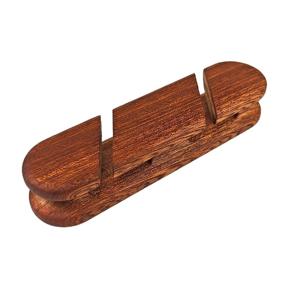 Wooden Cable Organizer Desktop Storage Tray Vintage Style Cord Management System No Tools