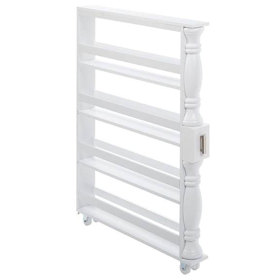 The Lakeside Collection R4K-WHT Wooden Can Organizer & Spice Rack