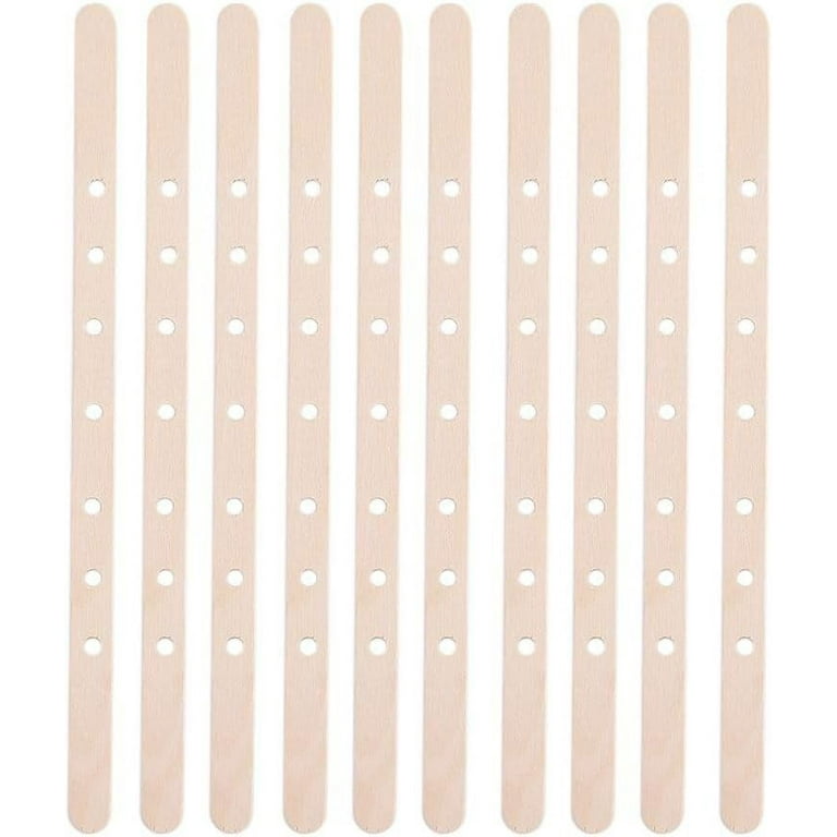 10pcs Wooden Candle Wick Holder Single/double Hole Diy Candle Making Tool Wax  Wick Fixed Bar