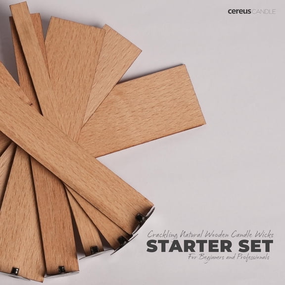 Wood Wick Candle Making Kit – 7 Sizes – Woodwick for Candle Making – Clean Burn & Crackling Sound