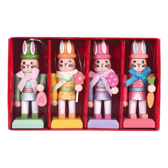 Wooden Candy Nutcracker Ornaments, 4 -Piece