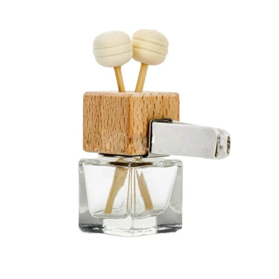 Wooden Cap Adjustable Scent Balls Secure Vent Clip Essential Oil Diffuser Room Decor Aromatherapy Diffuser for Car & Room, Refillable Glass Bottle with Durable Design, Stylish Functional Ornament