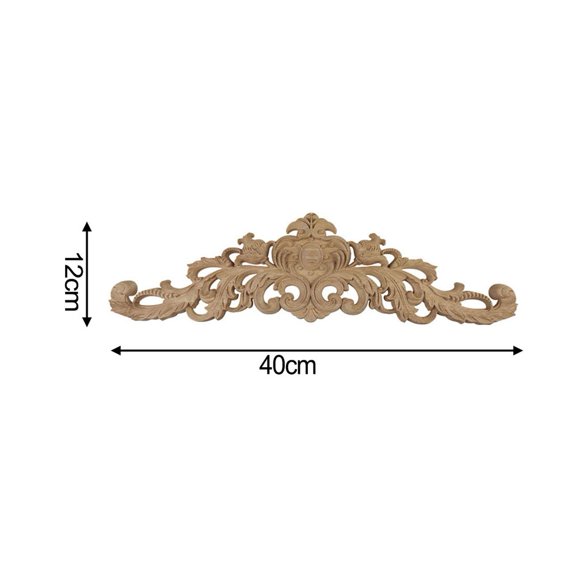 Wooden Carved Applique Furniture Unpainted Mouldings Decal Onlay Home-Decor