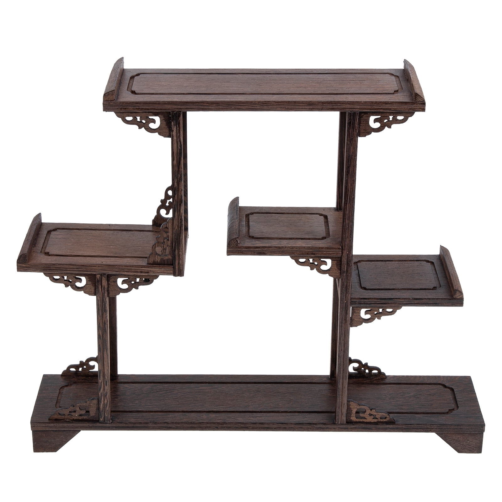 Wooden Carving Antique Display Rack Curio Display Stand Antique Storage