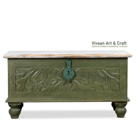 Wooden Carving Coffee Table/ Lifting Top Coffee Table/Coffee Table Storage/Small Coffee Table/Storage Trunk/rustic coffee table