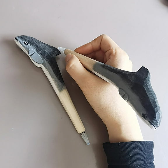 Wooden Carving Pen Yannianjz Cute Wooden Carving Pen, Animal Shaped Ballpoint Pen with 10mL Ink, Unique Stationery for Writing and Drawing, Gift forkids,students, and Office Workers, Safe Material