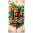 thumbnail image 1 of Wooden Carving Tropical Banner Tropical Leaves Aloha Celebration Banner for Summer Party Luau Decoration Beach Event, 1 of 7