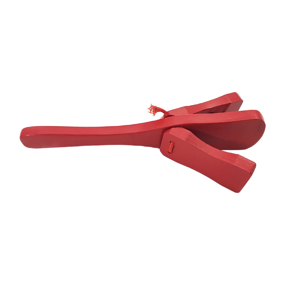 Wooden Castanet Flapper Toy Children Percussion Instrument Toy Kids charter-club-charter-club-womens-burgundy-solid-3-4-sleeve-collared