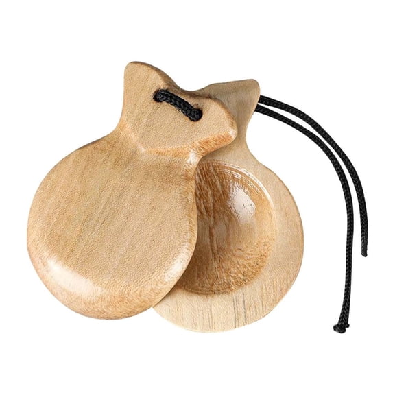 Wooden Castanets for Adults & Kids, Spanish Traditional Hand Percussion Instrument, Musical Instrument & Flamenco Souvenir Gift A