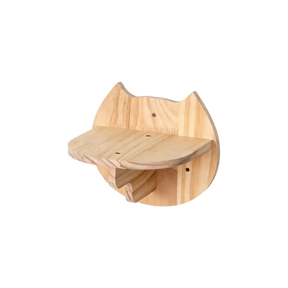 Wooden Cat Tree with Sisal Rope,Solid Wood Wall-Mounted Cat Climbing Frame,Multi-Level Cat Perch with Canvas Cat Bed,Cat Furniture for Indoor Cats,Space-Saving Activity Center for Pet Lovers
