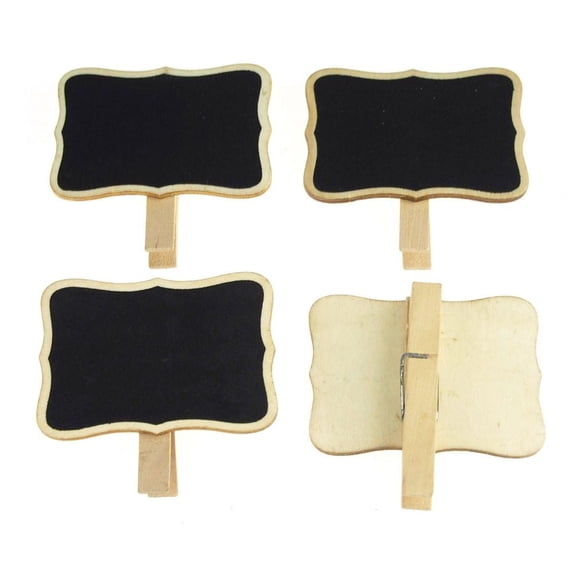 Wooden Chalkboard Clothespins, Bracket, 3-Inch, 4-Pack
