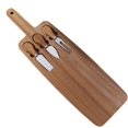 thumbnail image 1 of Wooden Cheese Board - Cheese Board with Handle | Wooden Charcuterie Boards | Cheese Tray Serving Platter Wooden Board | Multifunctional Serving Trays with Cheese Tools for Kitchen, Home, 1 of 7
