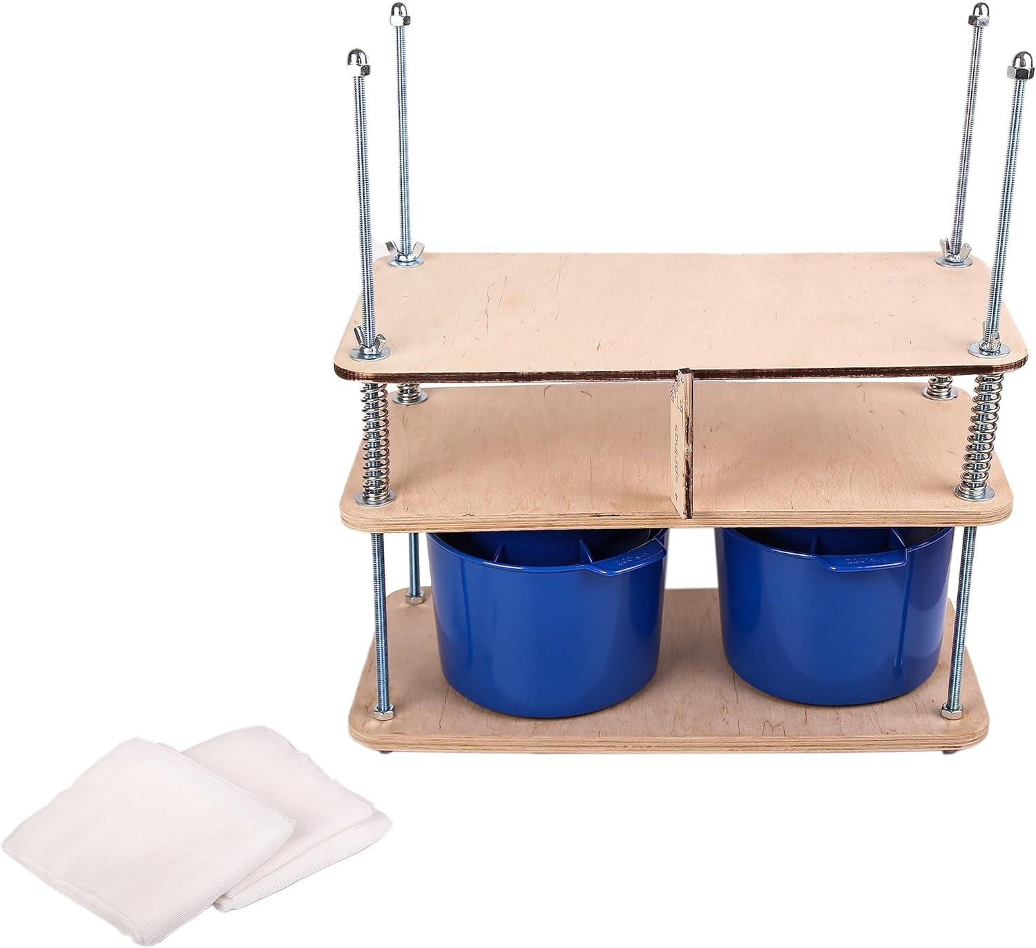 Wooden Cheese Press Kit 16 Plywood Cheese Making Supplies with Gauge