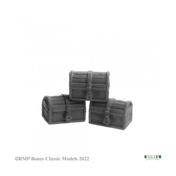 Reaper Miniatures REM77626 Dungeon Decor Wooden Chests Miniatures - 3 Piece