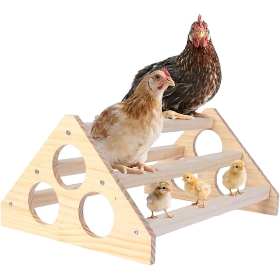 Chicken Perch for Chicks Chicken Wood Stand with Holes Chick Stand Trainning Perch Chicken Roost bar for Chicks Chicken Swing Chicken Toy for Hens