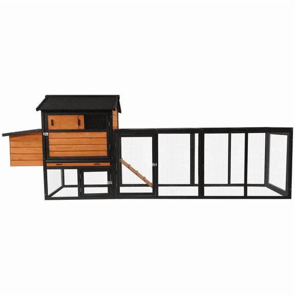 Wooden Chicken Coop, Large Outdoor Hen House with Nesting Box Poultry Cage, Rabbit Hutch Bunny Cage , Waterproof for Outdoor Backyard