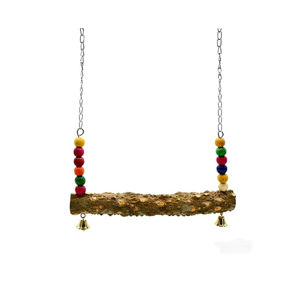 Wooden Chicken Swing - Handmade Wood Stand Coop Toy for Hens - Large Bird Parrot Hen Macaw Rooster Chick Toy
