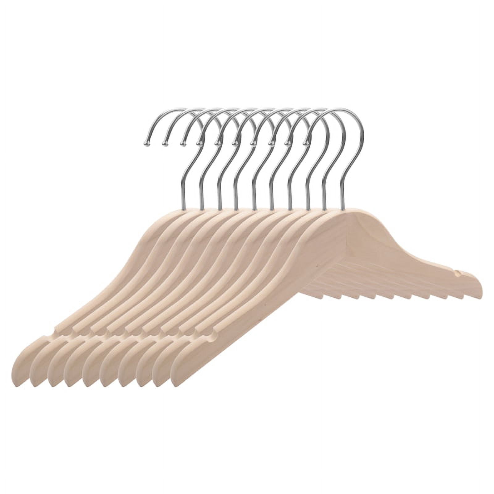 Wooden Children's/Children's Hangers (10 Pack) Smooth and Wooden Baby/Parenting Hangers-12.5 Inch-Space Saving, 360 ° Hooks and Cutouts-perfect for Toddler Dress Hangers