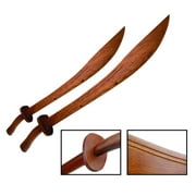 Wooden Chinese Broad Sword, Martial Arts Training, Kung Fu Tai chi Cosplay Sword (28")
