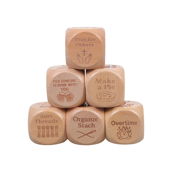 Wooden Choices Maker Dices Set of 6 For Social Gathering And Party Entertainment Decision Dices for Daily Choices Making
