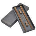 thumbnail image 1 of Wooden Chopsticks Reusable with Case, Chinese Chopsticks Set with Holder 2 Pair, 1 of 7