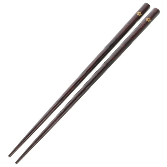Wooden Chopsticks with Golden Flower Design for Kitchen Use Inspired by Japanese Cherry Blossoms