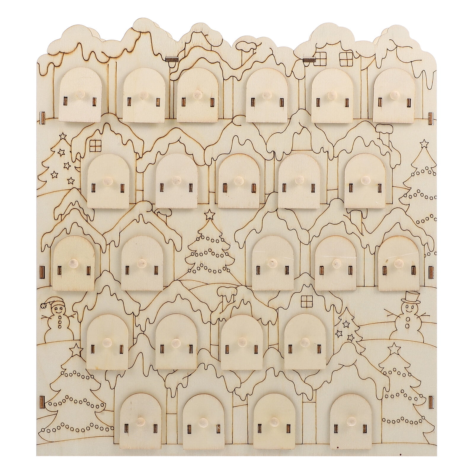 Wooden Christmas Advent Calendar Wood Advent Calendar Xmas Advent