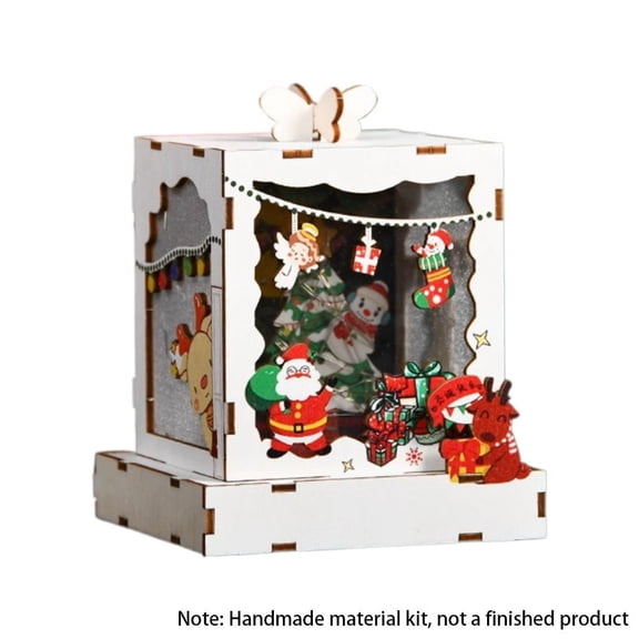 Wooden Christmas Building Blocks Set - Creative Holiday-Themed Construction Toys for Kids, Family Fun, Educational Gift for Christmas