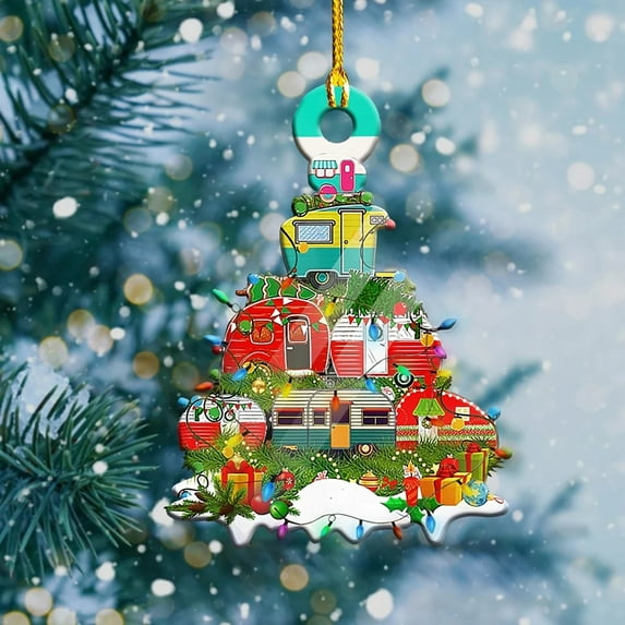 Wooden Christmas Decorations, Cute Indoor and Outdoor Xmas Tree Decor, Holiday Living Room, Bedroom, and Home Christmas Decorations, Wooden Ornaments