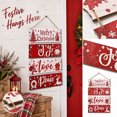 thumbnail image 1 of Wooden Christmas Door Hanger Sign, Merry Christmas Joy Love Peace Wall Hanging Plaque, Farmhouse Xmas Front Door Porch Wall Decor for Holiday Party Indoor Outdoor Home Decoration, 1 of 4