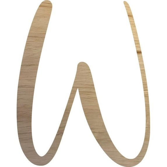 Wooden Christmas Letter A, Unfinished 5'' Tall Craft Wood Alphabet, A-Z