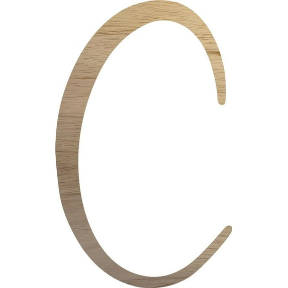 Wooden Christmas Letter C, Unfinished 5'' Tall Craft Wood Alphabet, A-Z