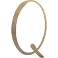 thumbnail image 1 of Wooden Christmas Letter Q, Unfinished 15'' Tall Craft Wood Alphabet, A-Z, 1 of 3