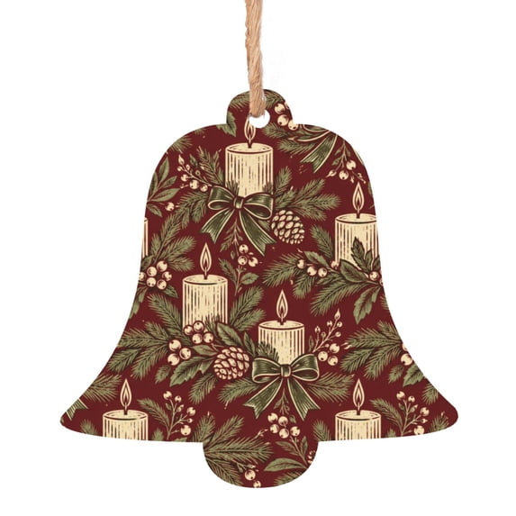 Wooden Christmas Ornaments 6 Pcs, Hanging Decor for Tree, Wall, Door ...